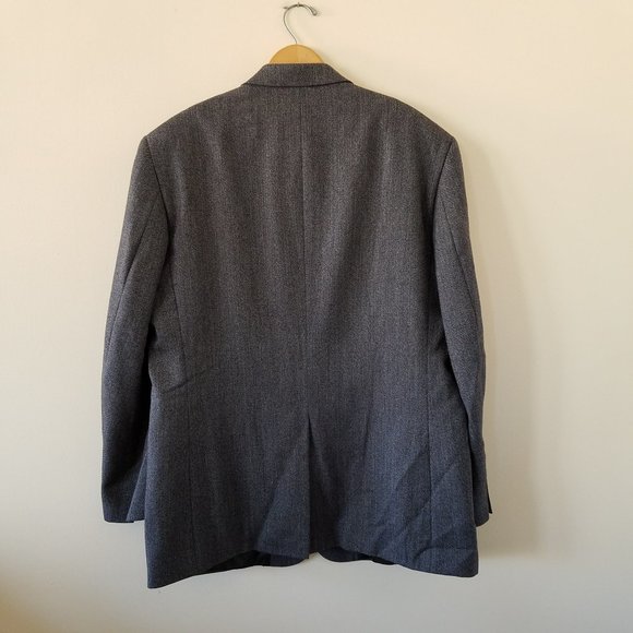 Jean Paul Germain Herringbone Pattern Suit Jacket 46L - Picture 10 of 11
